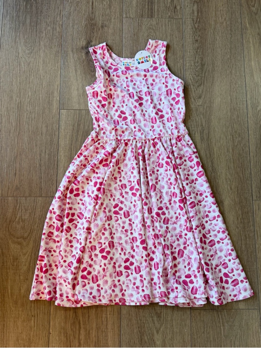 NWT Dot Dot Smile Pink Spot Print Sleeveless Dress (Sz 8-10)